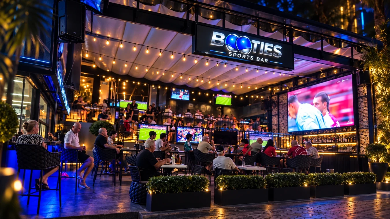 Interior of BOOTIES Sports Bar Pattaya